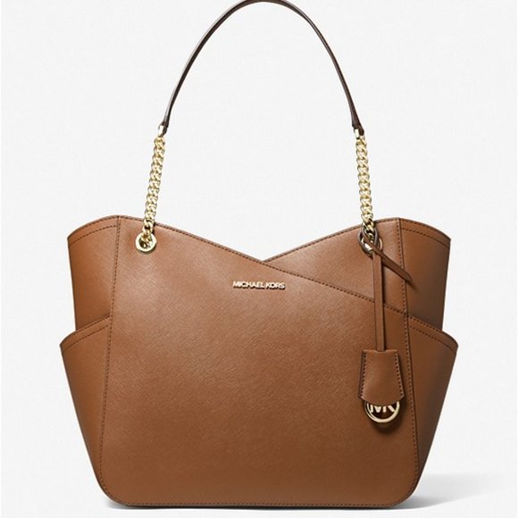 MICHAEL MICHAEL KORS Jet Set Large Saffiano Leather Shoulder Bag - Picture 1 of 2